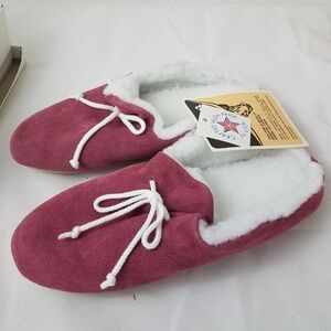 Sioux Mox Leather Slipper in Berry 9 NWT